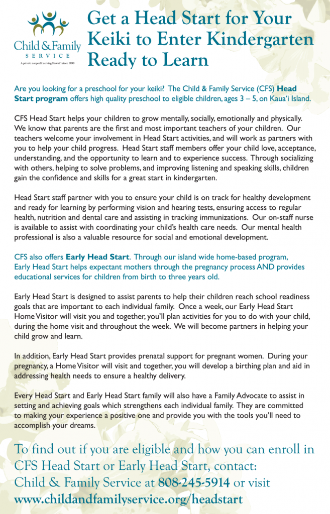 Get a Head Start for Your Keiki to Enter Kindergarten Ready to Learn Kauai Family Magazine
