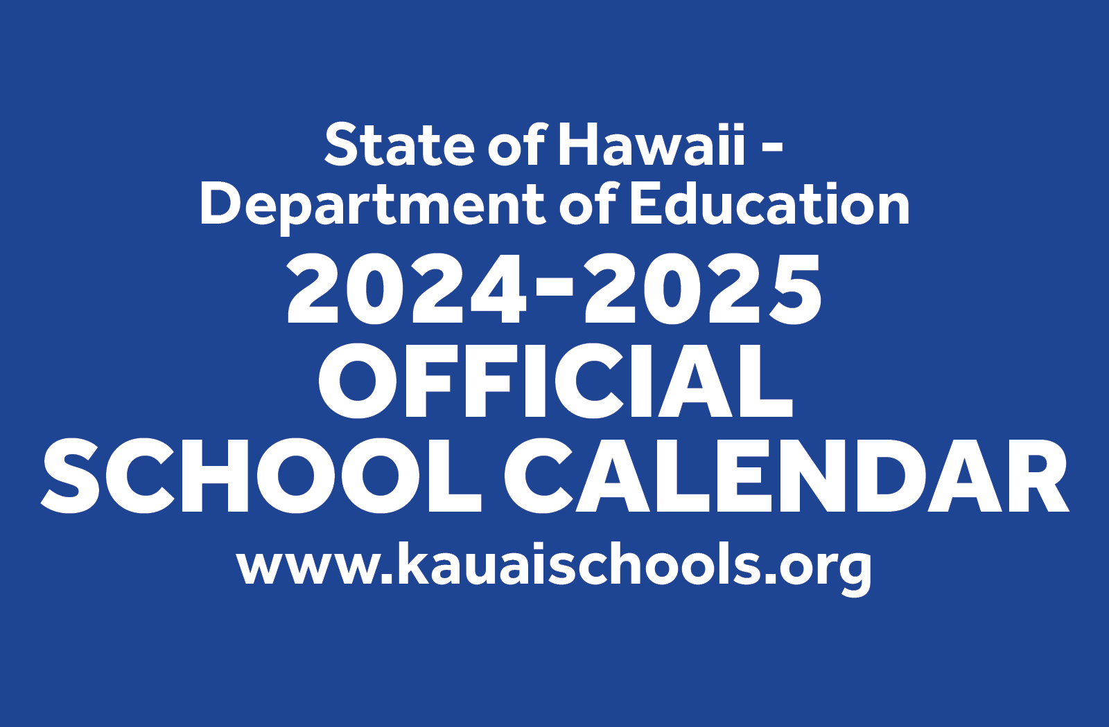 School Calendar Kauai Family Magazine